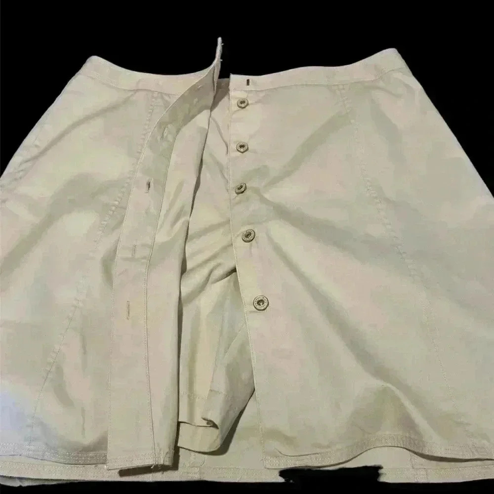 Kate Hill Button Front Mini Skort Size  16 Zipper Skort Built In To Button